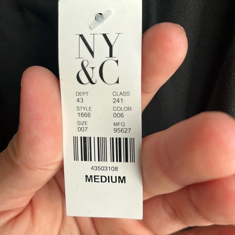 New York & Company Elegant Black Lace Blouse - Picture 5 of 5